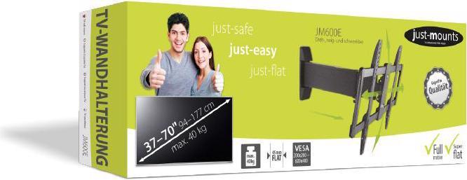 Immagine prodotto Spectral JM-600E supporto a parete per TV sw 94.00cm (37")-70" rotazione:180 inclinazione:8/-5 40kg