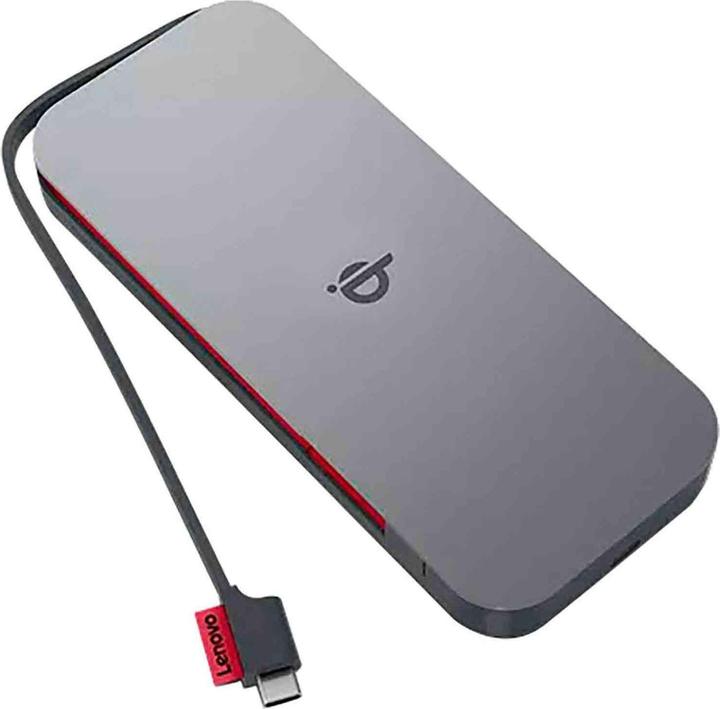Lenovo GO Wireless Power Bank 10000 mAh, Thunder Black, 258 g, 15 W (10000 mAh, 30 W, 38.50 Wh)