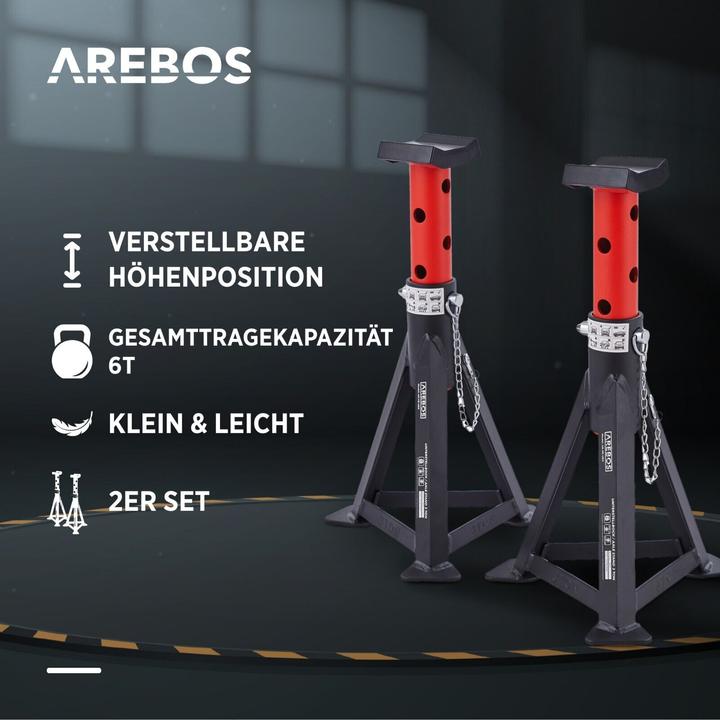 Produktbild Arebos Rangierwagenheber + Unterstellböcke