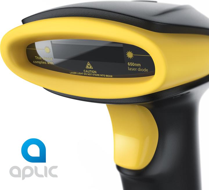 Produktbild Aplic Barcode Scanner Wireless - 2,4 Ghz kabelloser Laser Handscanner, Handheld Lesegerät USB, 6 Scan-Modi