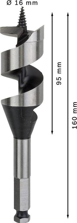 Actual product image Bosch Professional Zubehör PRO Wood Wood auger bit, 32 x 95 x 160 mm (32 millimetres)