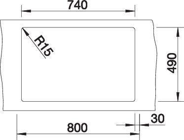 Immagine prodotto Blanco Claron 700-IF Durinox (Lavandino montato in alto, 44 cm, 74 cm)