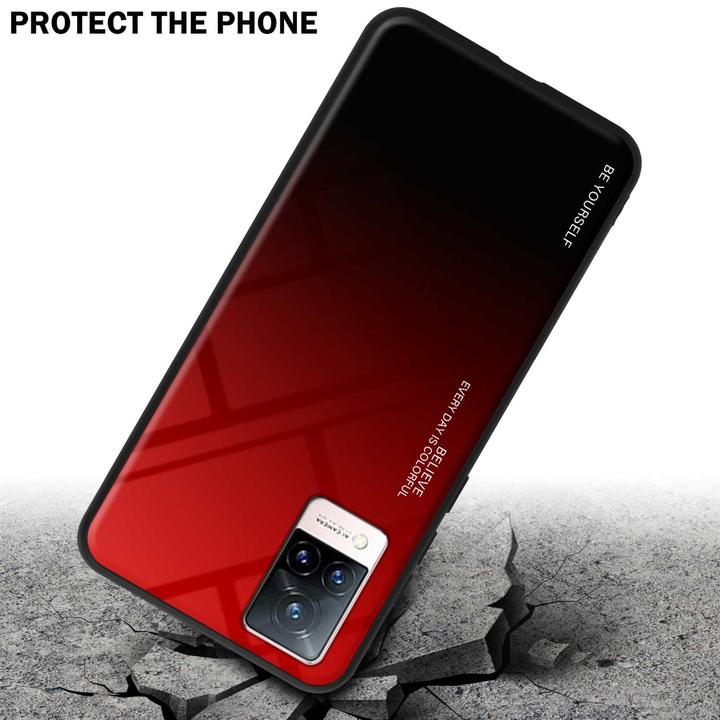 Productafbeelding Cadorabo TPU 2 Kleuren Glazen Hoesje (Vivo V21)