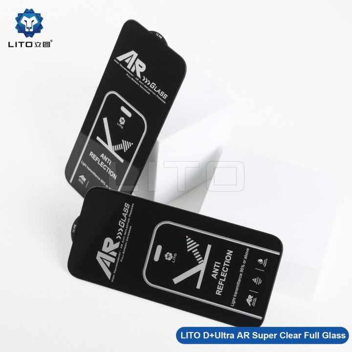 Actual product image Lito Anti-reflective armoured glass (1 Piece, Apple iPhone 15 Pro)