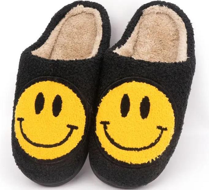 Image du produit PhoneLook Pantoufles d'hiver douillettes et chaudes Smiley taille 43-44 /jaune (43, 43.5, 44, 43 1/3)