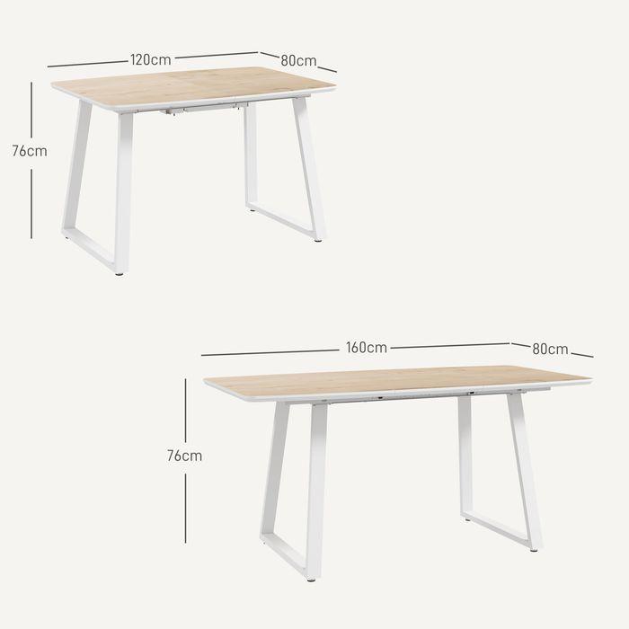 Produktbild Swisshandel24 Esstisch Ausziehbar Küchentisch für 4-6 Personen, für Esszimmer, Eiche (120 x 80 x 76 cm)