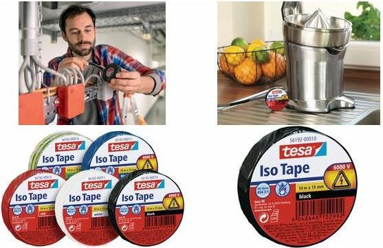 Actual product image tesa Electrical insulating tape, heat-resistant adhesive tape for insulating, repairing & bundling (19 mm)