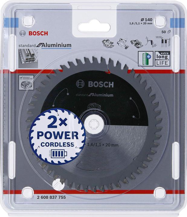 Produktbild Bosch Professional Zubehör PRO Aluminium cordless Kreissägeblatt, 140 x 1,6 x 20 mm
