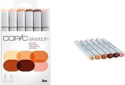 Actual product image Copic skin tones (Grey, 5 mm, 6 x)