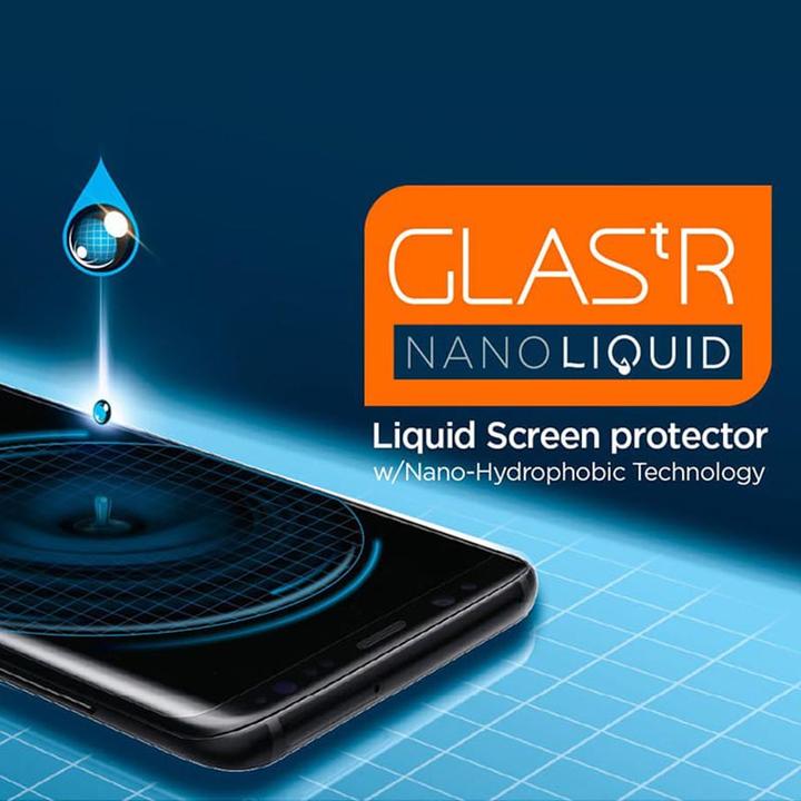 Actual product image Spigen Glass.tR Nano Liquid (1 Piece, Samsung Galaxy S9, Samsung Galaxy S9+)