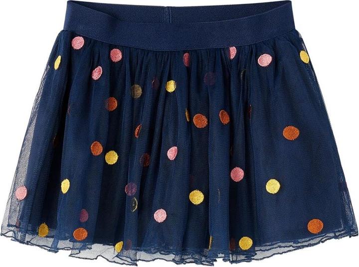 VidaXL Kinder-Tüllrock mit Punktmuster Marineblau 128,Material (128)