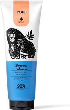 Actual product image Yope Wood 2In1 Shampoo And Gel For Men 2In1 Cedar Wood 250Ml (250 ml, Liquid shampoo)