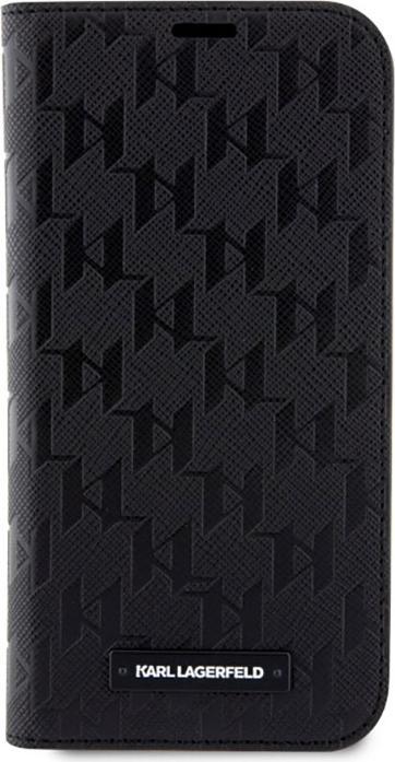 Actual product image Karl Lagerfeld iPhone 14 6.1 Saffiano Monogram bookcase (Apple iPhone 14, Apple iPhone 13)