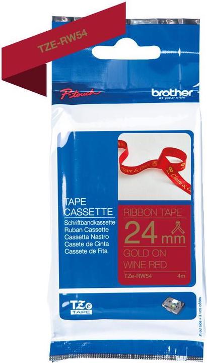 Produktbild Brother Beschriftungsgerät PT-P710BT mit Gold/Rot Schriftband 24mm (Bluetooth)