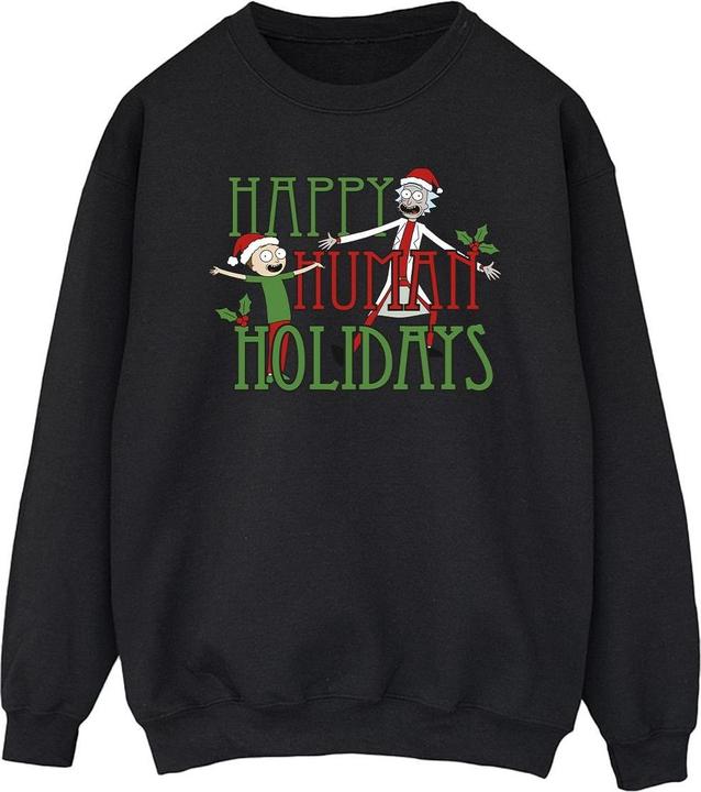 Rick And Morty Happy Human Holidays Sweatshirt (L)