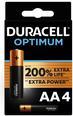 Actual product image Duracell Optimum 4-pack AA batteries (4 pcs., AA)