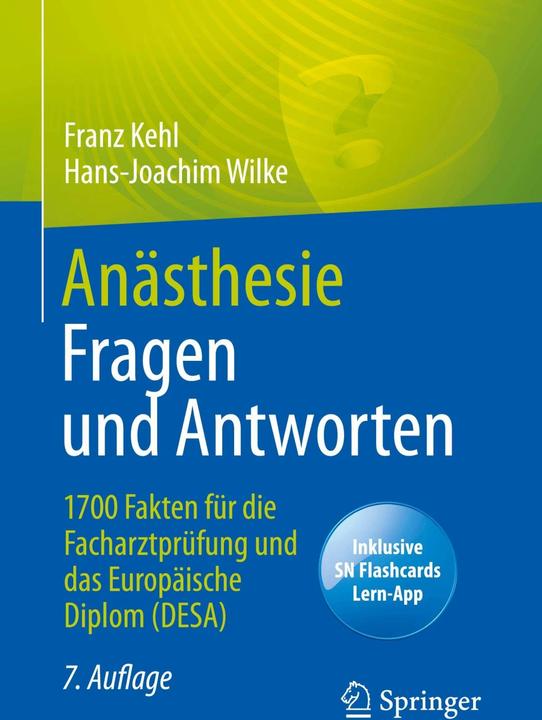 Actual product image Anästhesie Fragen und Antworten (German, Hans Joachim Wilke, Franz Kehl, 2021)
