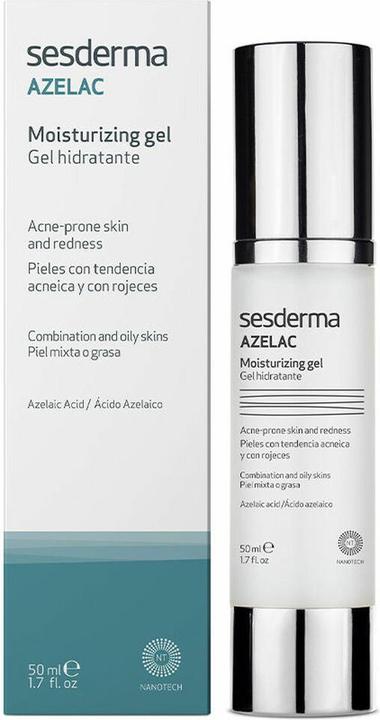 Actual product image Sesderma Azelac Moisturizing Gel for oily and combination skins (50 ml, 24h cream)