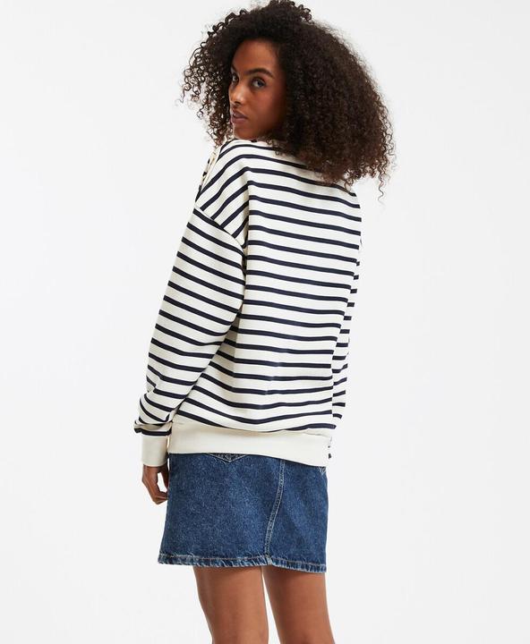 Actual product image La Redoute Collections Gestreiftes Sweatshirt mit geknöpfter Schulter (M)