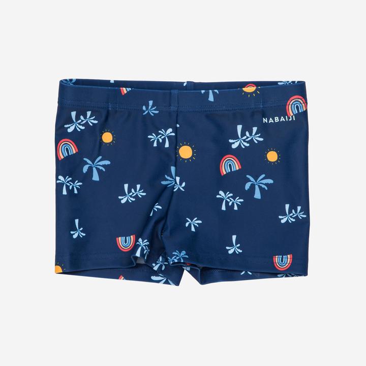 Produktbild Nabaiji Badehose Boxer Baby/Kinder - Titou Palm dunkelblau (102)