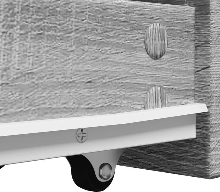 Produktbild VidaXL Badschrank Hochschrank Nischenschrank Schmal mit Rollen Grau Sonoma (22 x 41 x 135 cm)