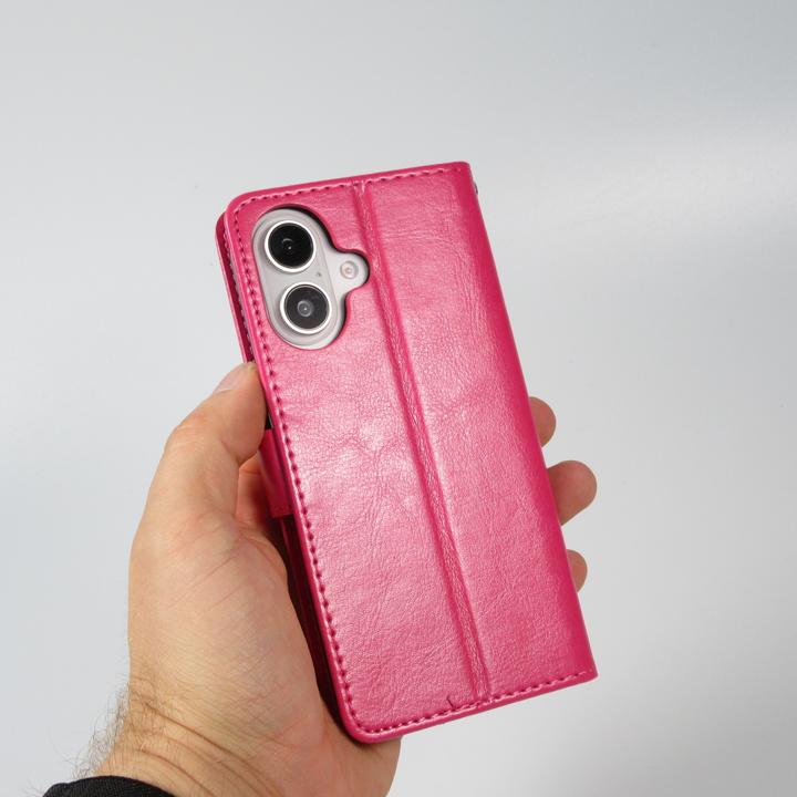 Produktbild PhoneLook Hülle Premium Flip Dunkelrosa (Apple iPhone 16)