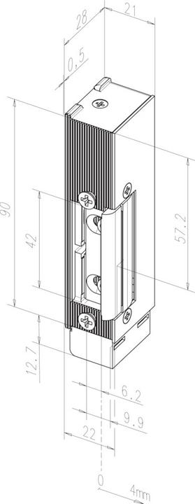 Produktbild Assa Abloy FF Tueroeffner 12/24V DC eE Diode 142U ohne Schliessblech iW links
