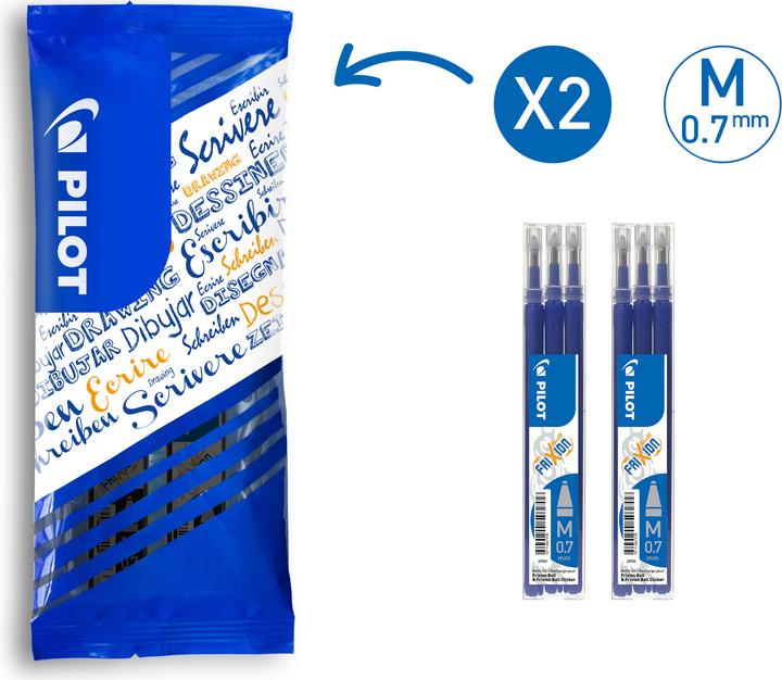 Actual product image Pilot FriXion Refill FlowPack (Refill, Blue, 0.70 mm)