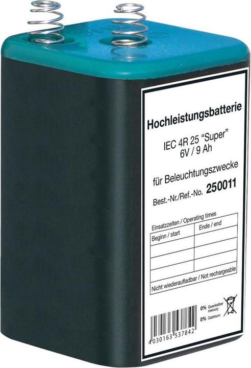 Produktbild Magni Format 4030163537842 – Blockbatterie 6 V/9AH (1 Stk., 4R25, 9000 mAh)