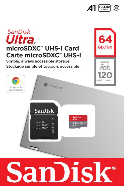 Produktbild SanDisk Ultra Chromebook (64 GB, microSDXC, U1, UHS-I)