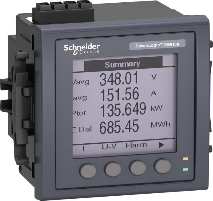 Actual product image Schneider Electric PM5100 Power Meter, Pulse/Serial Out,MID