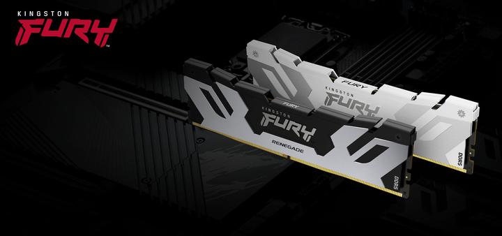 Image du produit Kingston 48GB 8800MT/s DDR5 CL42 CUDIMM Kit of 2 FURY Renegade Silver (2 x 24 Go, 8800 MHz, RAM DDR5, CU-DIMM)
