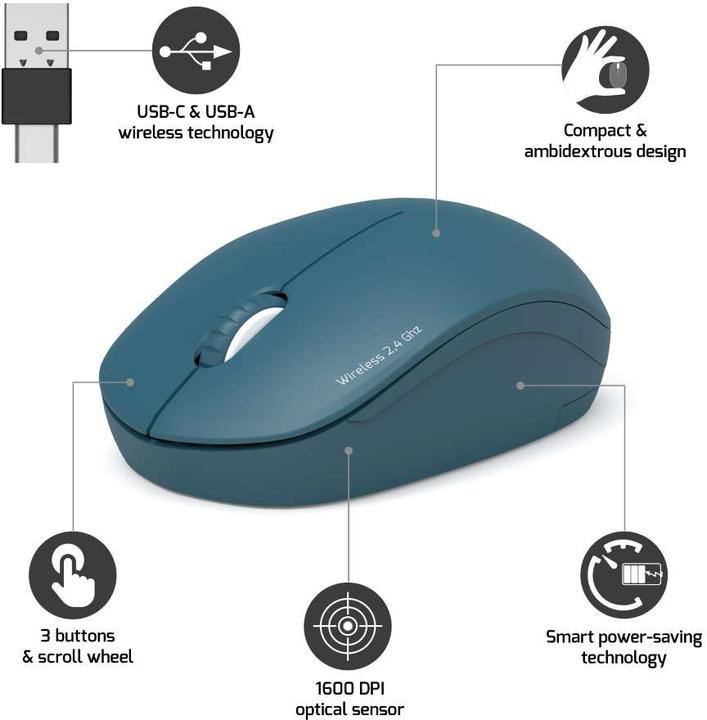 Actual product image Port Designs 3 buttons and scroll wheel (Wireless)