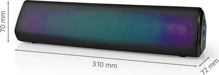 Produktbild Nedis Bluetooth®-Lautsprecher | max. Batteriespielzeit: 6 Std | Tisch Design | 18 W | Stereo | Einge (6 h, Batteriebetrieb)