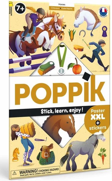 Productafbeelding Poppik Sticker leerposter paarden