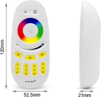 Image du produit Milight Télécommande radio Touch 4 zones Multicolor+ RGBW
