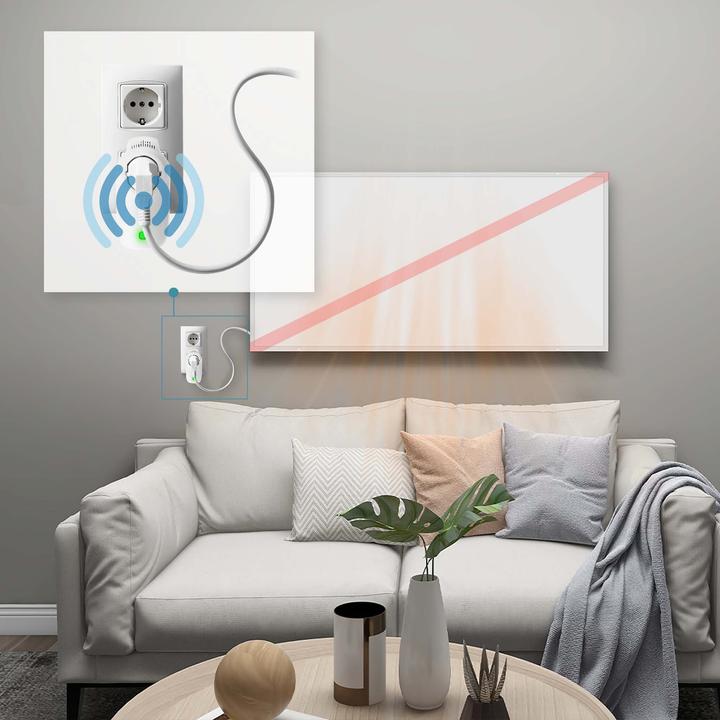 Produktbild Wiltec Set Infrarotheizung 400W Heizpaneel IR Elektroheizung und WLAN Thermostat (400 W)