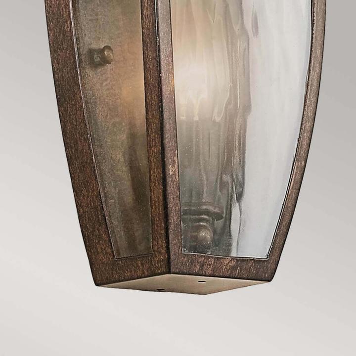 Actual product image Elstead Lighting Venetian Rain outdoor wall light E14 Brushed bronze IP44 (E14)