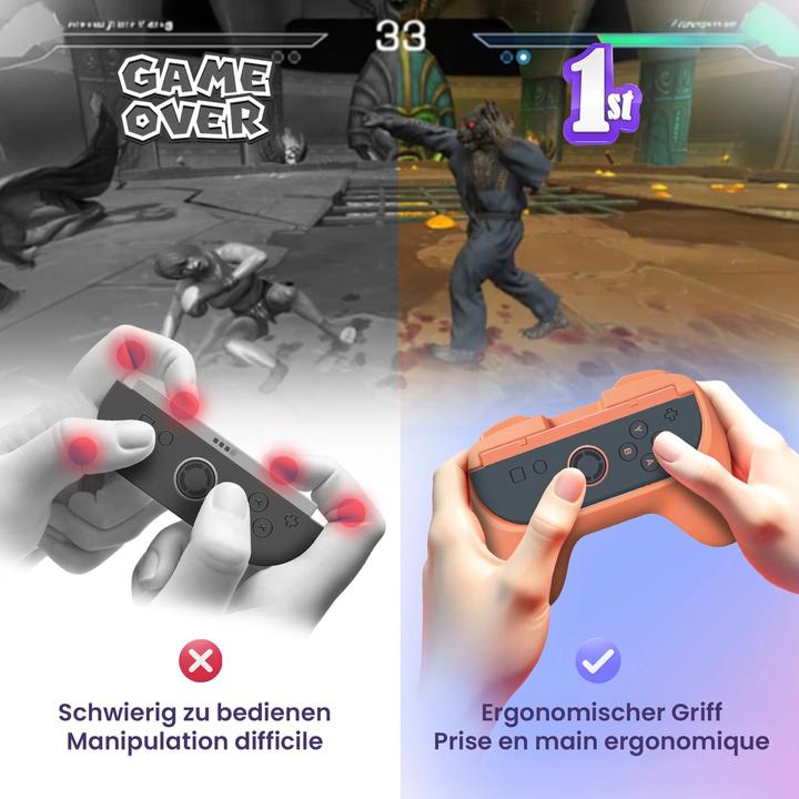 Immagine prodotto Oniverse Grip-Paar für Joycons™ (Switch / Switch 2) - Gaming-Zubehör (Switch)