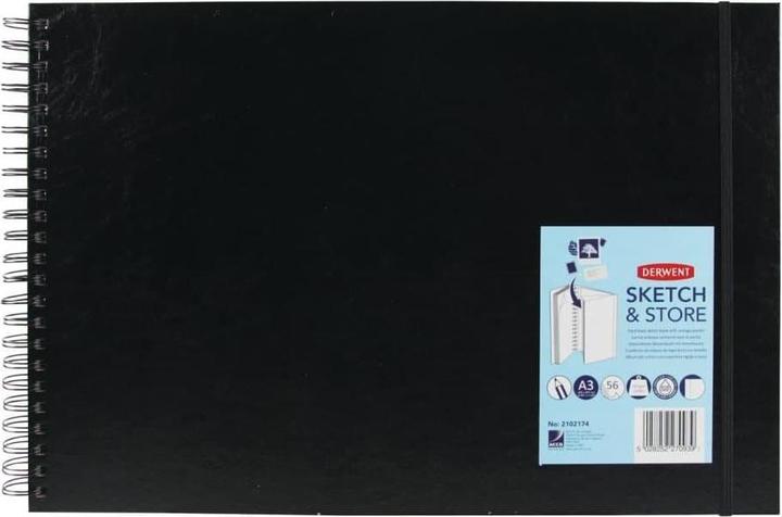 Produktbild Derwent Sketch & Store Hardcover Skizzenbuch (A3, Harter Einband)
