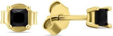 Brilio Silver - Modern gold-plated stud earrings with zircons EA617YBC