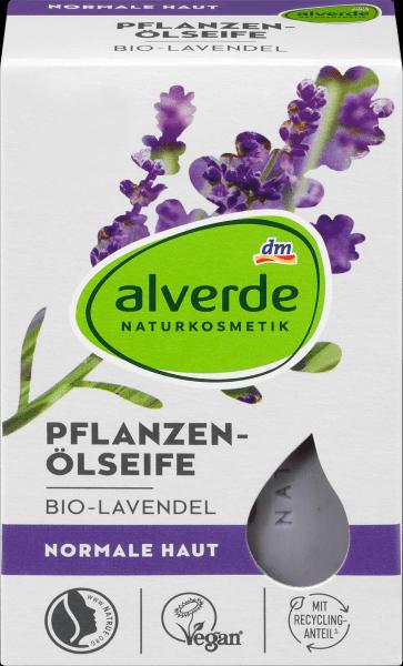 dm alverde Pflanzenölseife Bio-Lavendel (Kernseife)