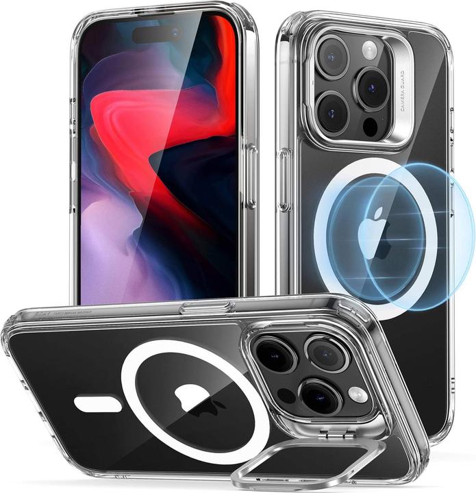 Actual product image ESR Classic Hybrid HaloLock Case with Stash Stand (Apple iPhone 15 Pro)