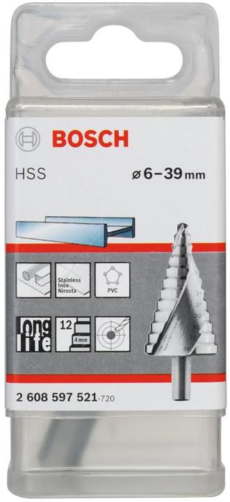 Image du produit Bosch Professional Zubehör Foret étagé HSS, 6 - 39 mm, 10 mm, 93,5 mm, 13 étages (10 mm)