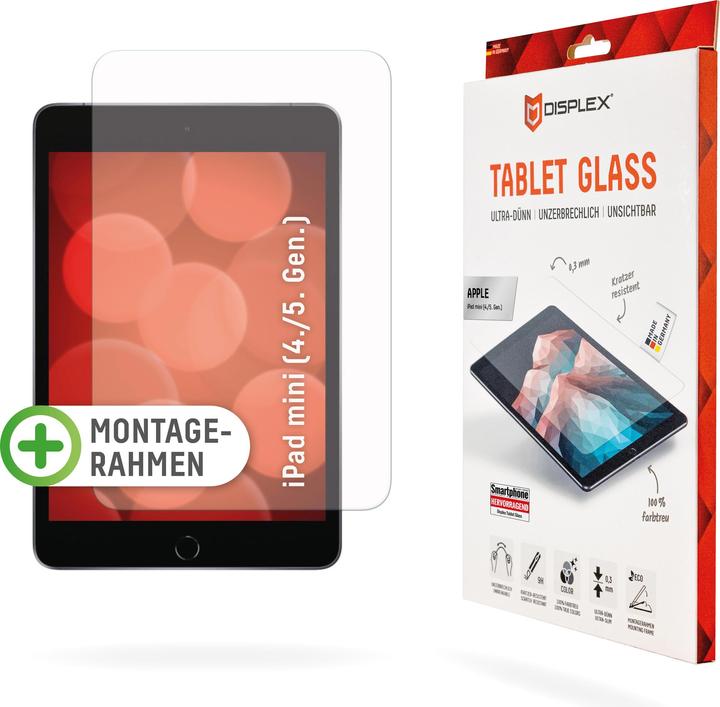 Actual product image Displex Tablet glass, tablet protective glass (1 Piece, iPad mini 2019 (5. Gen), iPad mini 2015 (4. Gen))