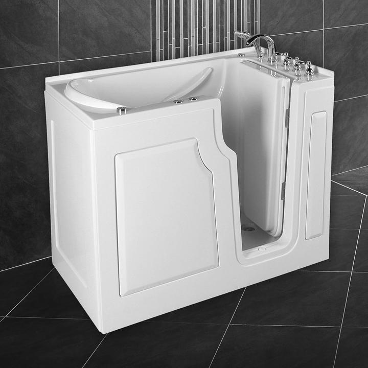 Actual product image PureHaven Senior bathtub 122x71 cm with whirlpool function Water jets Integrated door for easy access (71 cm, 122 cm)