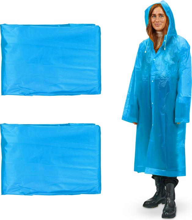 Produktbild Relaxdays 2x Regenmantel (One Size)
