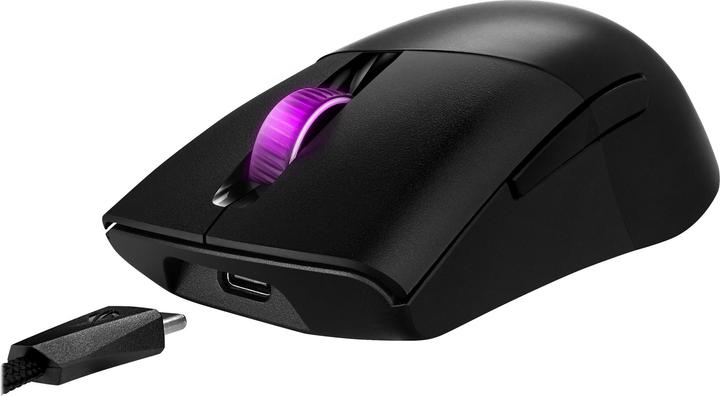 Image du produit ASUS Souris de jeu ROG KERIS RGB - noir (Sans fil, Filaire)