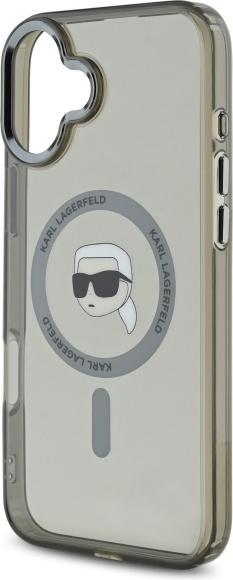 Produktbild Karl Lagerfeld KLHMP16SHLSKIK iPhone 16 6.1" czarny/black hardcase IML Metal Karl Head MagSafe (Apple iPhone 16)