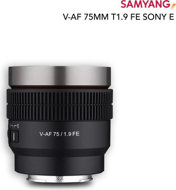 Actual product image Samyang V-AF 75mm T1.9, Sony E (Sony E, full size)